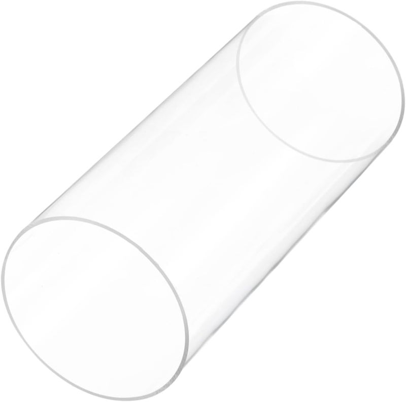 Rebower 10" Clear Plastic Rigid Pipe 125mm ID x 130mm OD (5" ID x 5 1/8" OD) Acrylic Round Tubing, [for Plumbing, Hydraulics, Pneumatics, Aquarium] - Image 1